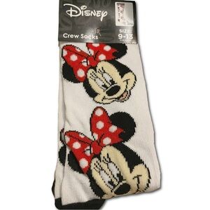 Women’s Disney Minnie Mouse Crew Socks Size 9-13